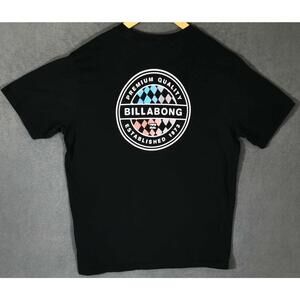 Billabong Premium Tee Black XL Graphic Logo Surf Skate #4